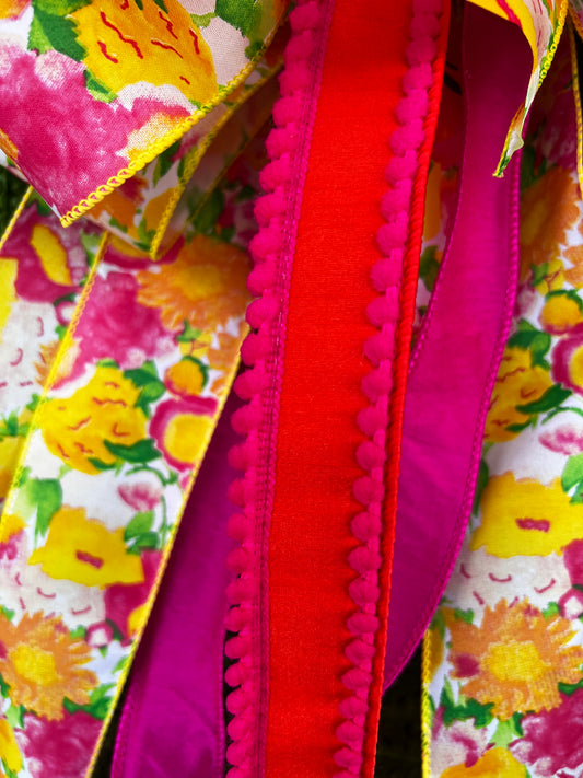 Pink & Yellow Garden Party Wreath
