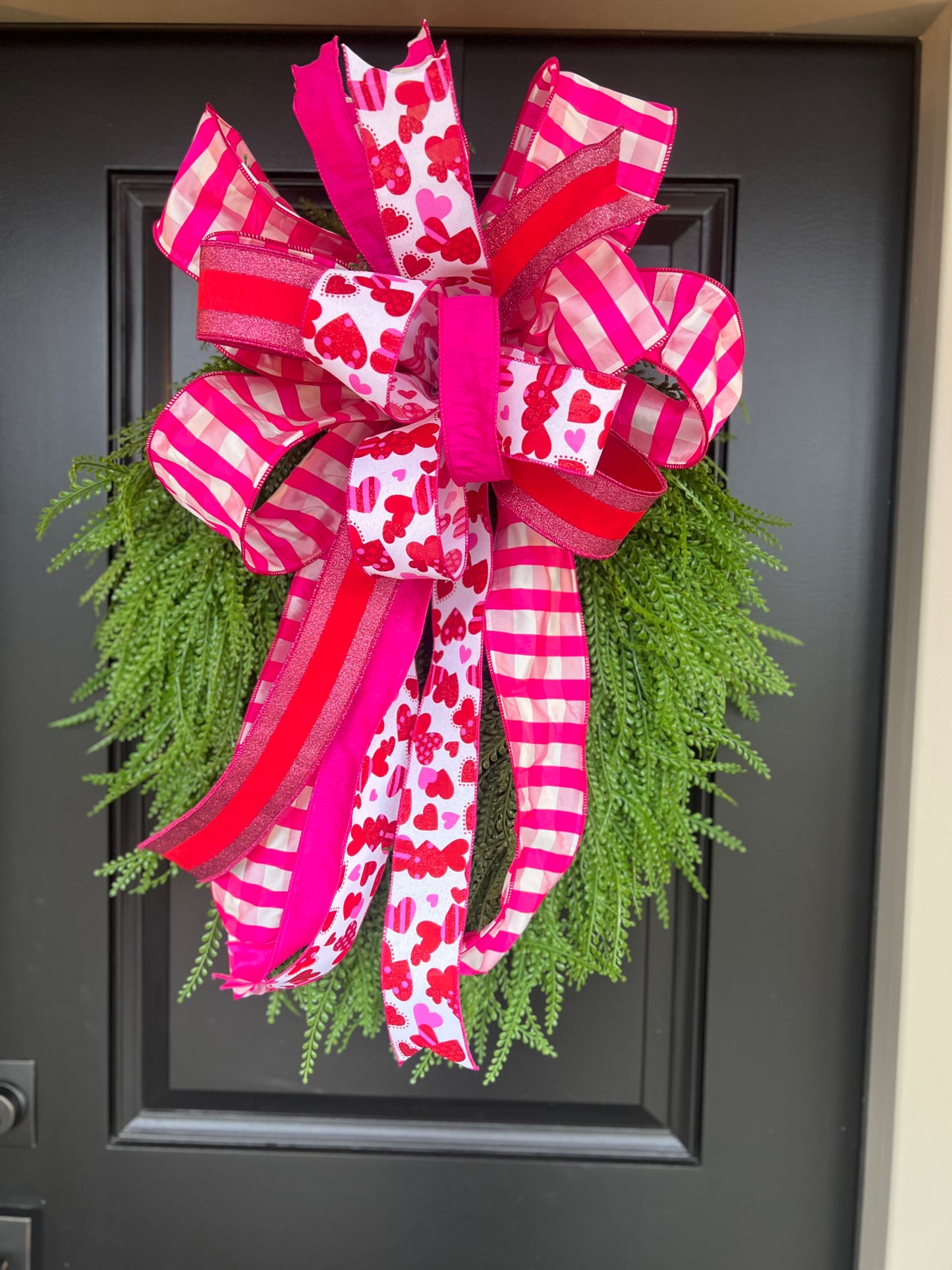 Pink & Red Valentine Heart Wreath