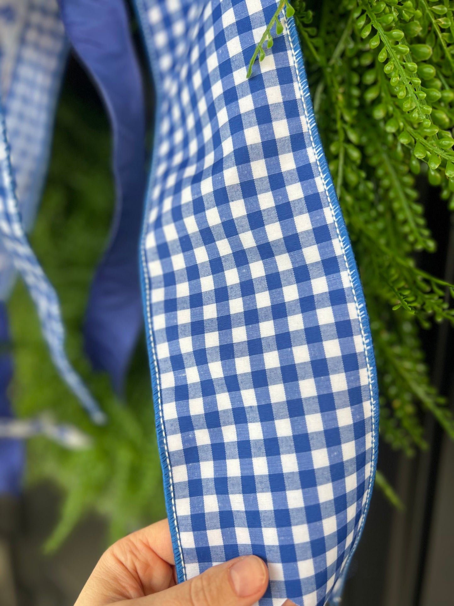 Gingham Paw-Print Kentucky Wreath