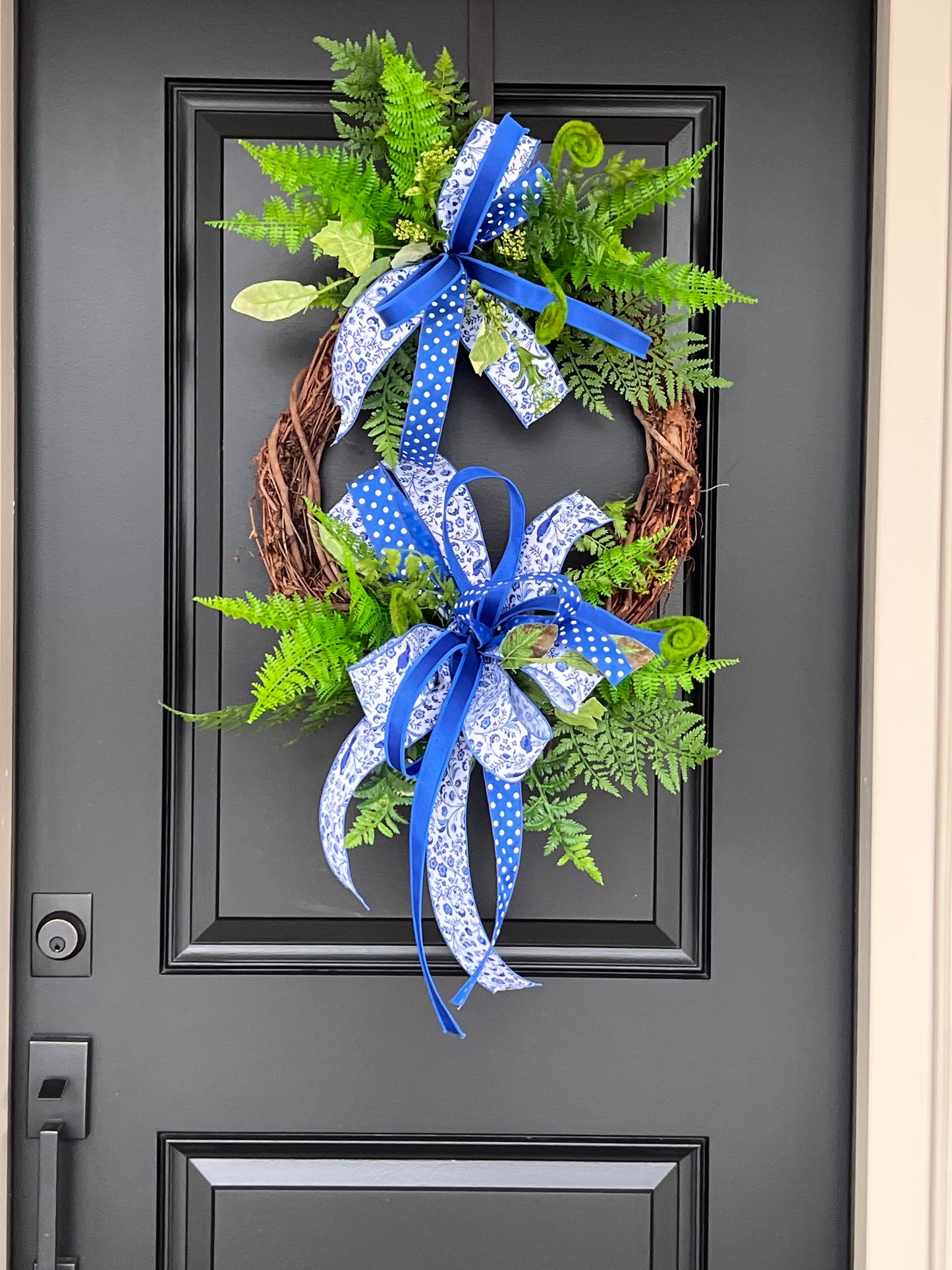 Bluegrass Bluebird Fern Wreath