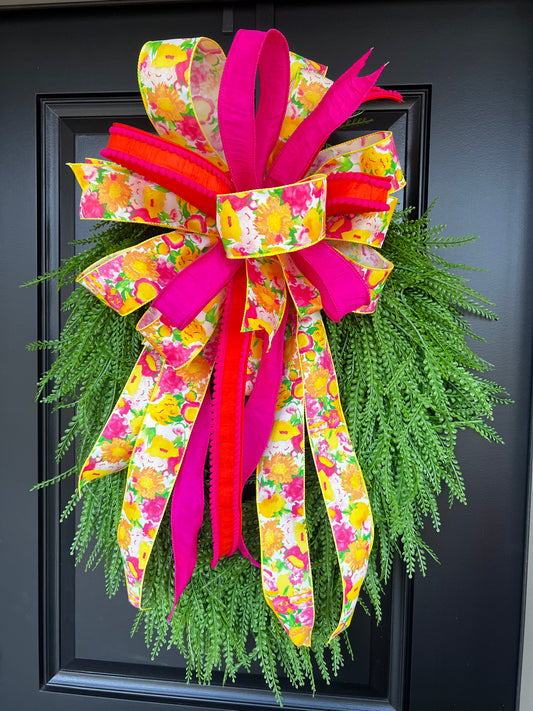 Pink & Yellow Garden Party Wreath