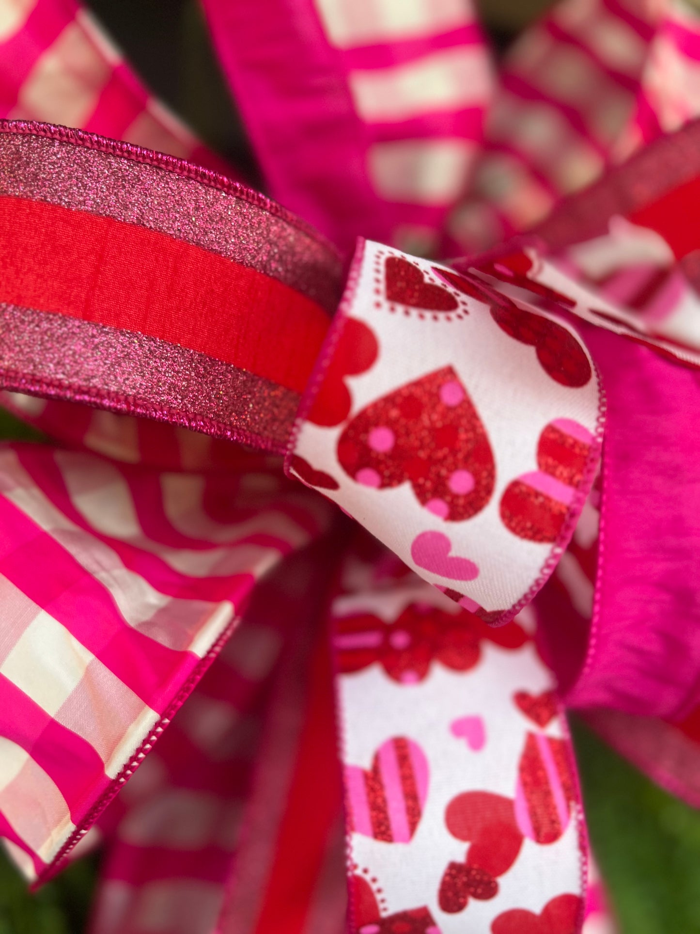 Pink & Red Valentine Heart Wreath