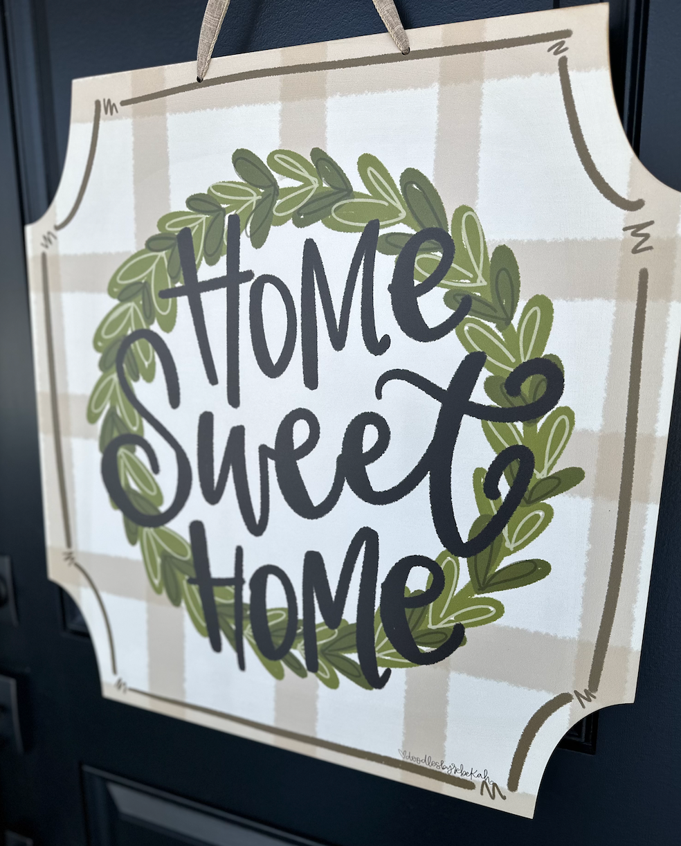Home Sweet Home Square Doorhanger