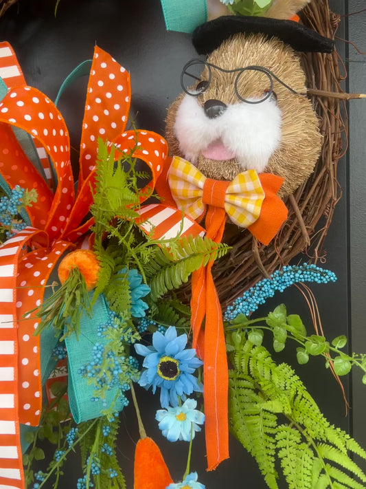 Hop Into Spring Bunny Wreath | Easter Front Door Decor | Spring Bunny Wreath